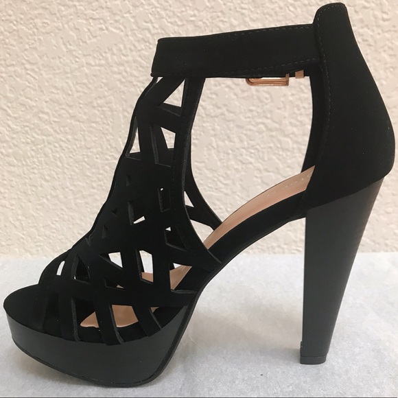 Fashion Women’s Bonica Platform Heel Sandal -Black - Picture 3 of 5